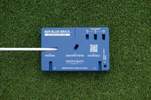 Blue brick with an alignment stick coming out of it