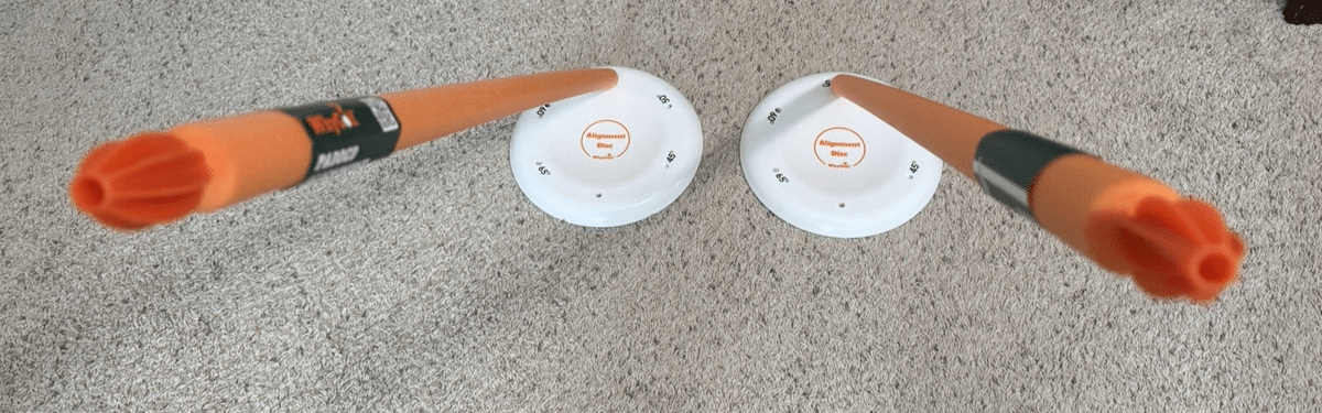 Top down view of the WhyGolf discs